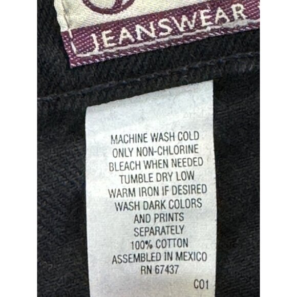 Sasson jeanwear Company Jeans Women's 15/16 Petite Black Denim Vintage - Picture 6 of 16